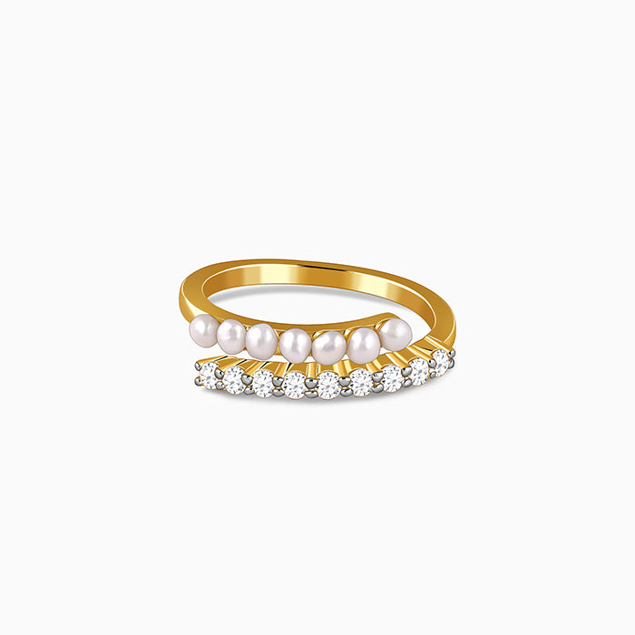 Golden Whoopi Pearl Ring (Size 12)