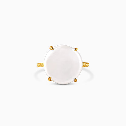 Golden Sigourney Pearl Ring (Size 12)