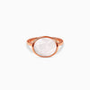 Rose Gold White Rainbow Stone Ring