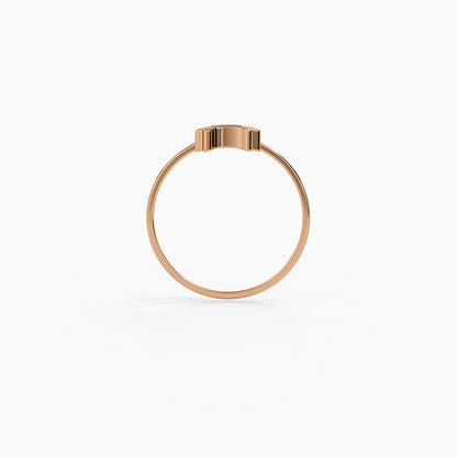 Rose Gold Obsidian Bloom Ring (Size 12)