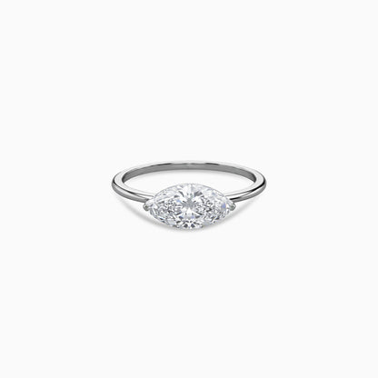 Silver Marquise Glow Ring (Size 12)