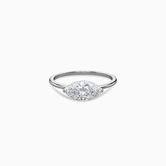 Silver Marquise Glow Ring (Size 12)