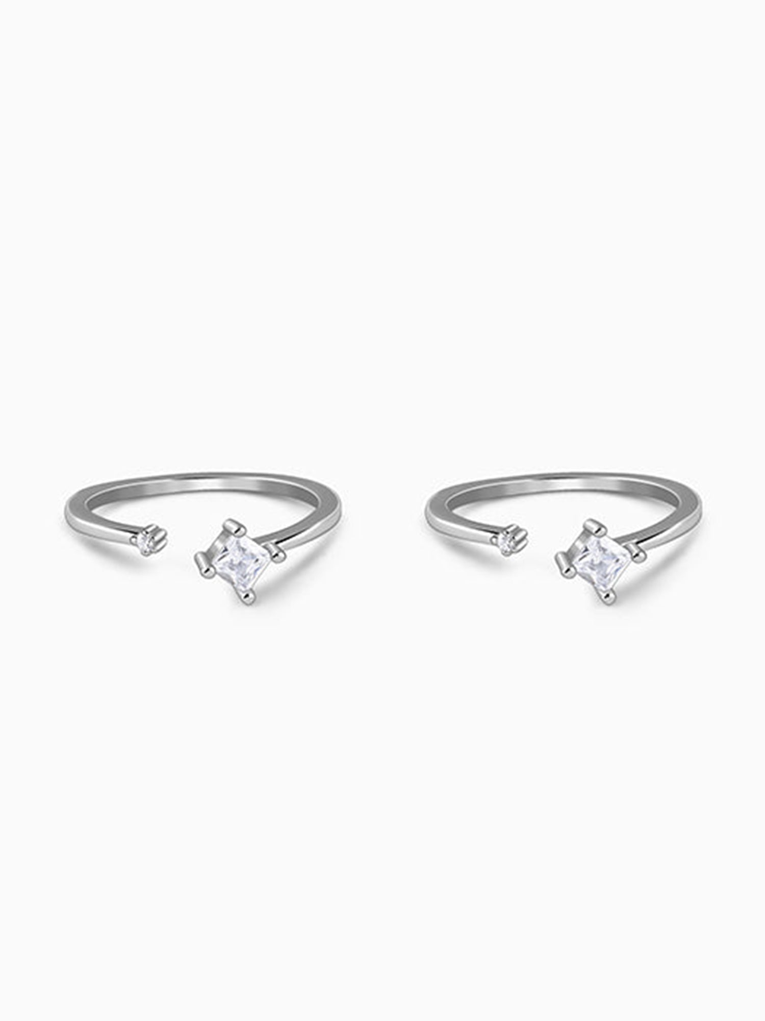 Silver Parijat Toe Rings