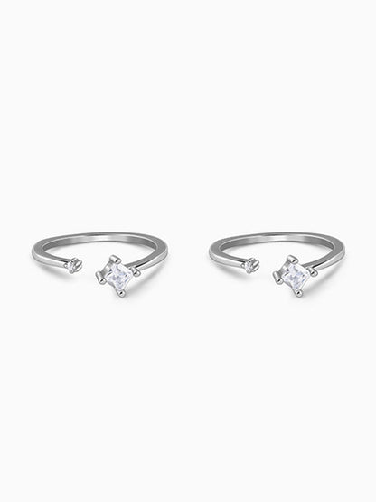 Silver Parijat Toe Rings