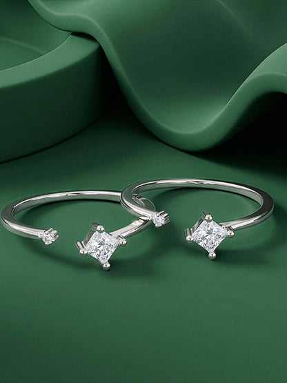 Silver Parijat Toe Rings