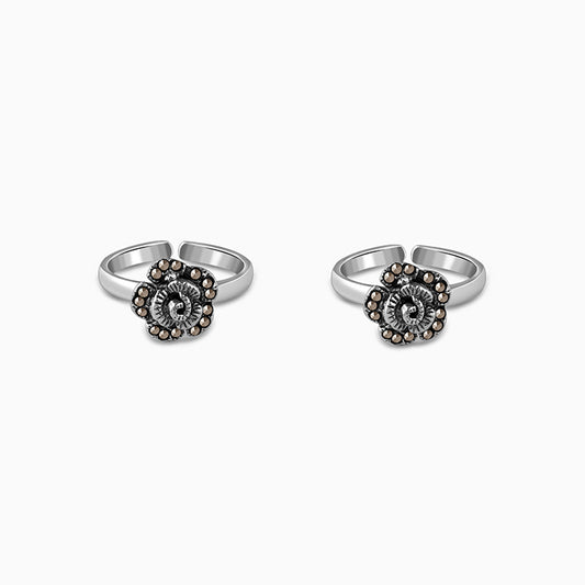 Oxidised Silver Nayra Toe Rings
