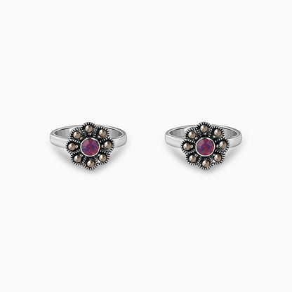 Oxidised Silver Roopali Toe Rings