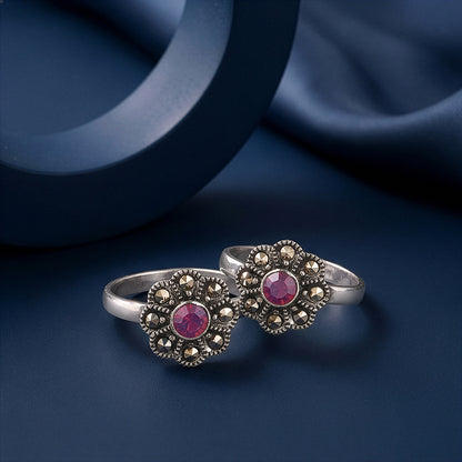 Oxidised Silver Roopali Toe Rings