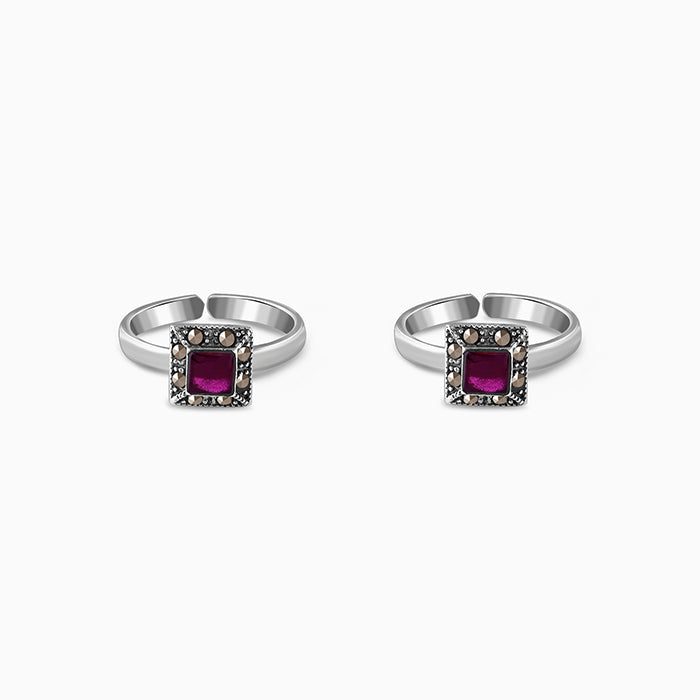Oxidised Silver Charvi Toe Rings