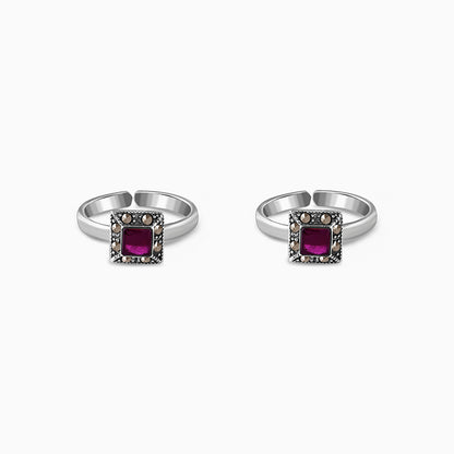 Oxidised Silver Charvi Toe Rings