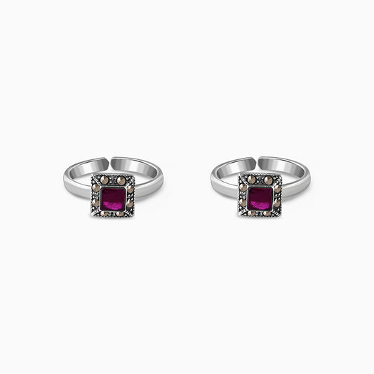 Oxidised Silver Charvi Toe Rings