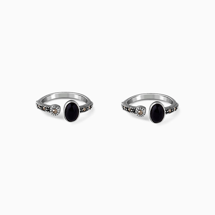 Oxidised Silver Hansika Toe Rings
