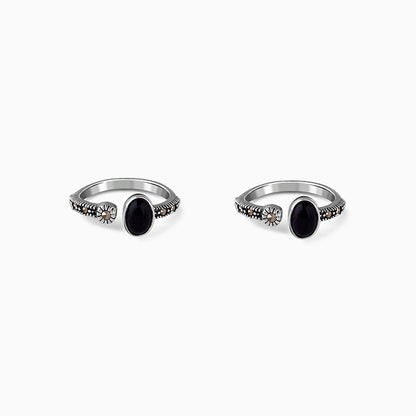 Oxidised Silver Hansika Toe Rings