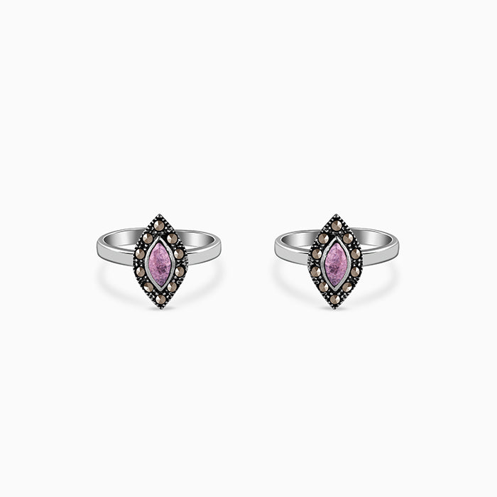 Oxidised Silver Aashi Toe Rings
