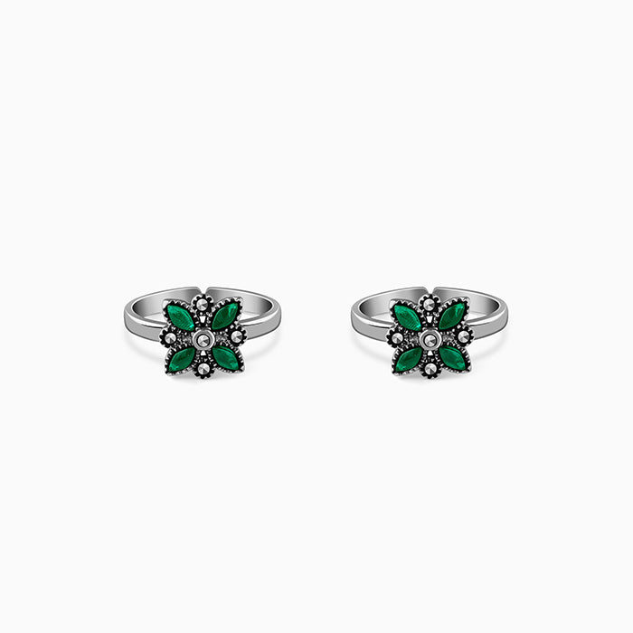 Oxidised Silver Tanvi Toe Rings