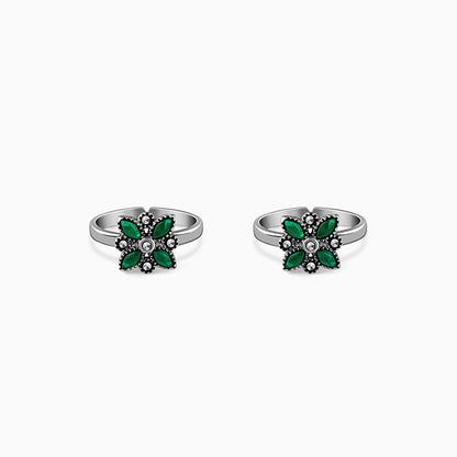 Oxidised Silver Tanvi Toe Rings