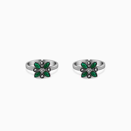 Oxidised Silver Tanvi Toe Rings