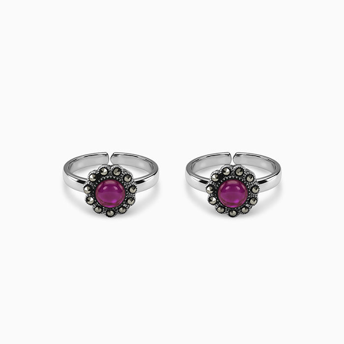 Oxidised Silver Smitha Toe Rings