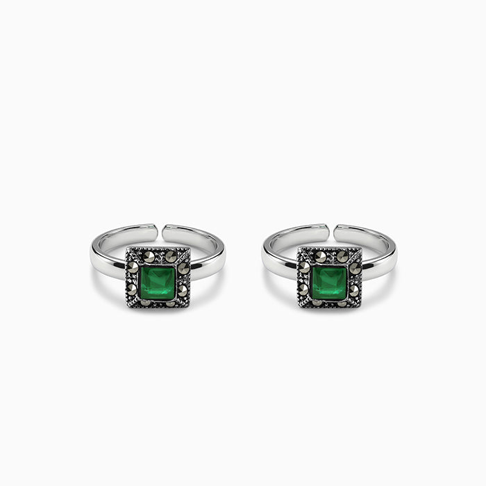 Oxidised Silver Iraja Toe Rings