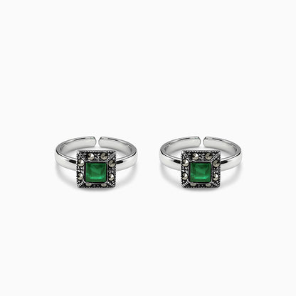 Oxidised Silver Iraja Toe Rings