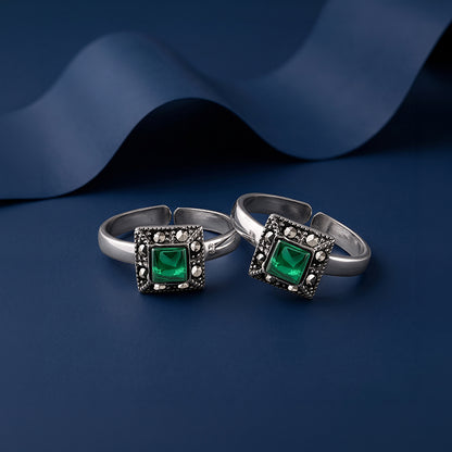 Oxidised Silver Iraja Toe Rings