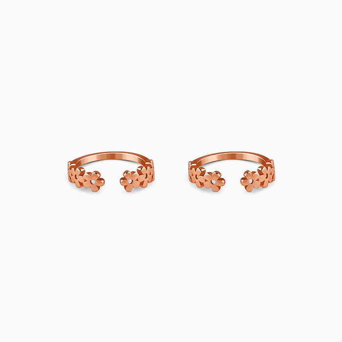 Rose Gold Ragini Pushp Toe Rings