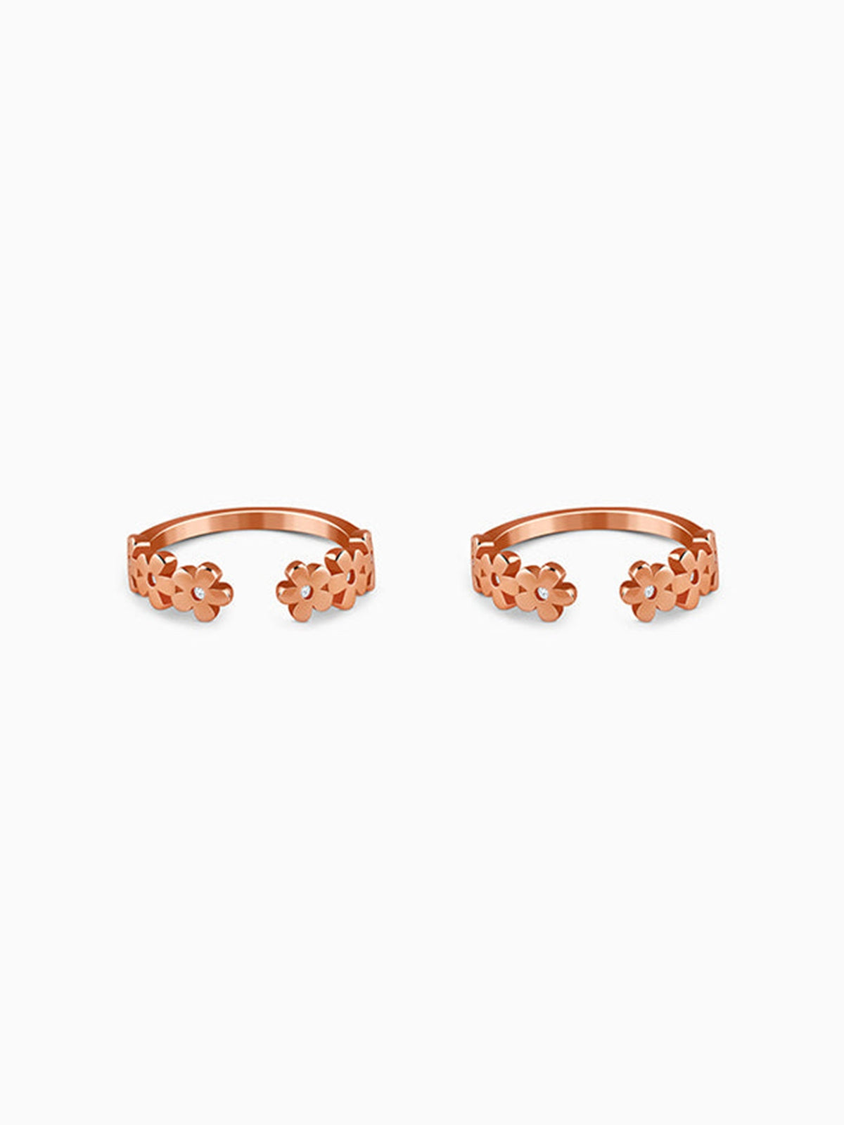 Rose Gold Ragini Pushp Toe Rings