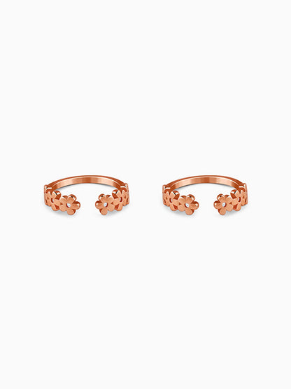 Rose Gold Ragini Pushp Toe Rings