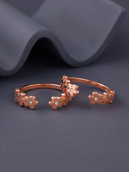 Rose Gold Ragini Pushp Toe Rings