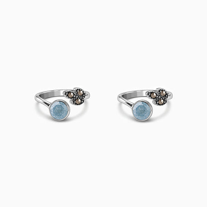 Oxidised Silver Shanaya Toe Rings