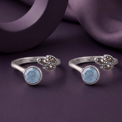 Oxidised Silver Shanaya Toe Rings
