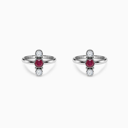 Oxidised Silver Gayathri Toe Rings