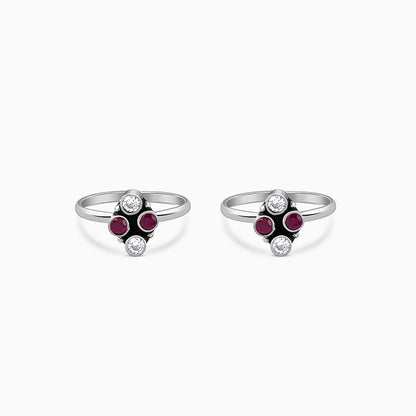 Oxidised Silver Yashika Toe Rings