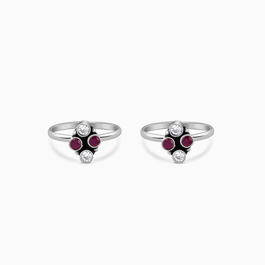 Oxidised Silver Yashika Toe Rings