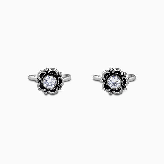 Oxidised Silver Aweegna Toe Rings
