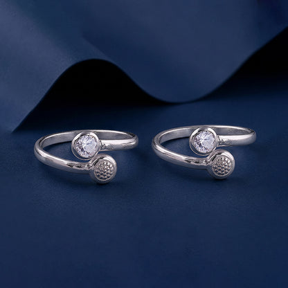 Silver Anika Bypass Toe Rings