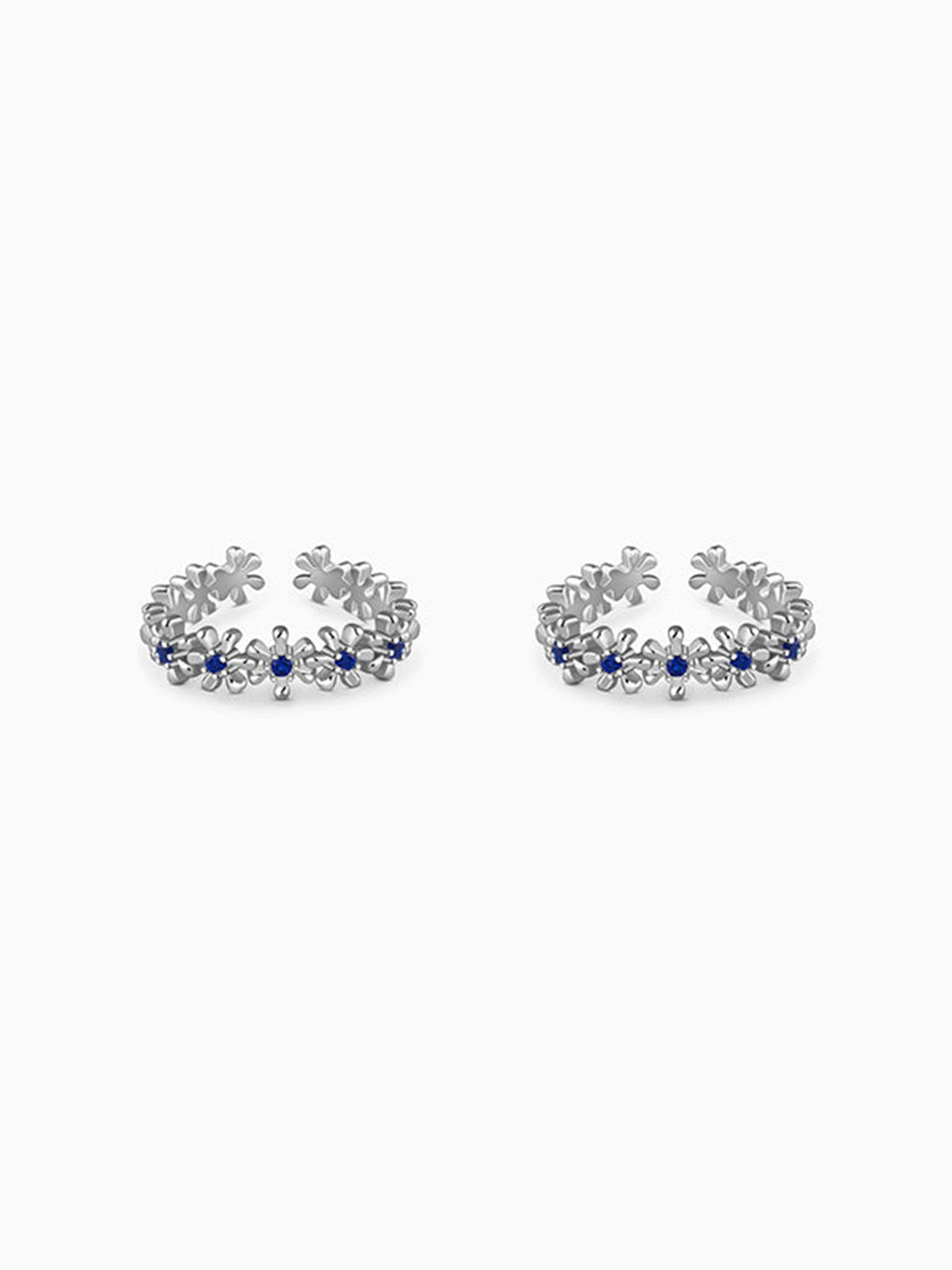 Silver Ragini Kali Toe Rings