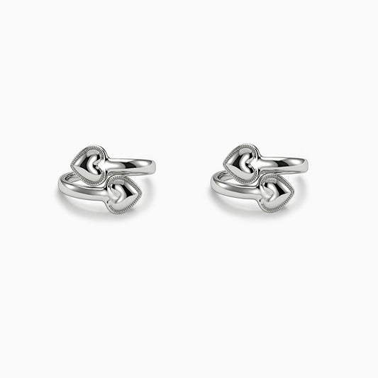 Silver Aadhya Bypass Toe Rings