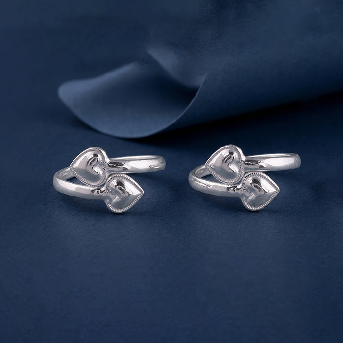 Silver Aadhya Bypass Toe Rings