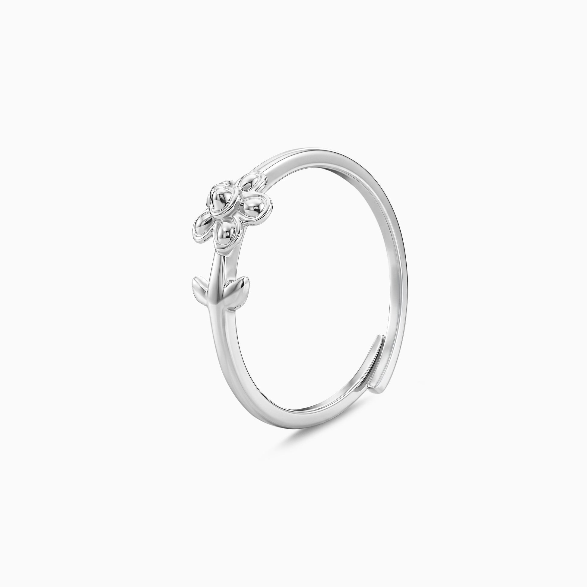 Silver Chloris Floral Toe Rings
