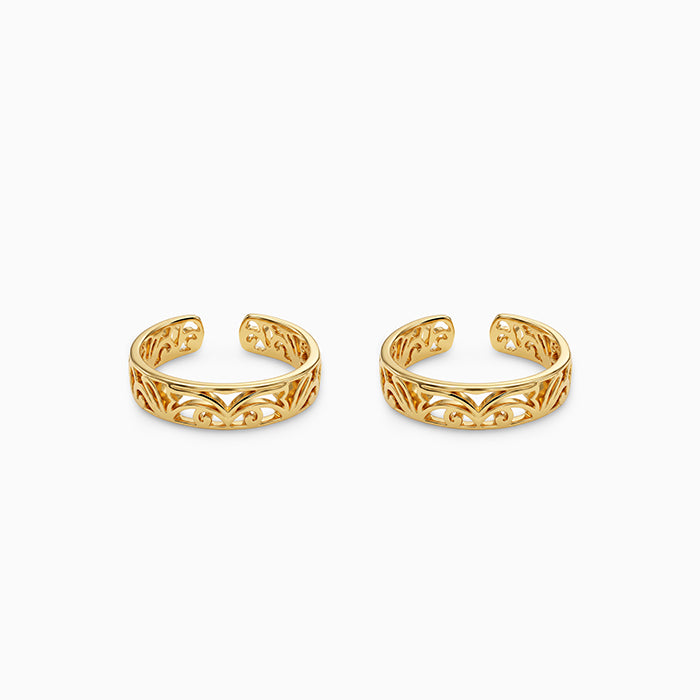 Golden Prapti Toe Rings