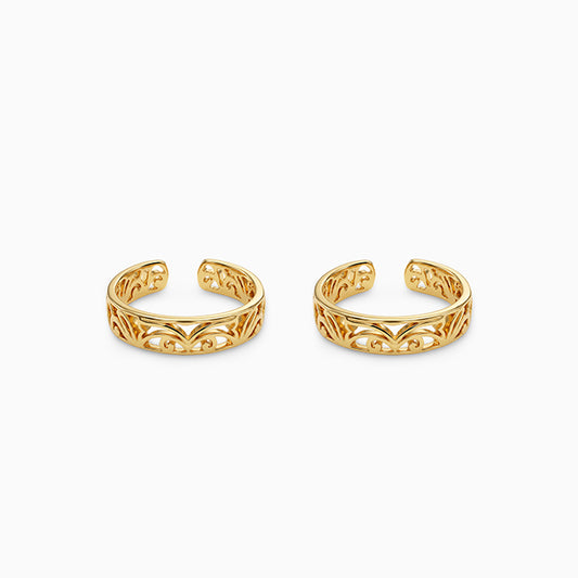 Golden Prapti Toe Rings