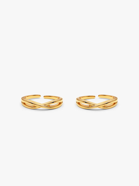 Golden Aureate Horizon Toe Rings