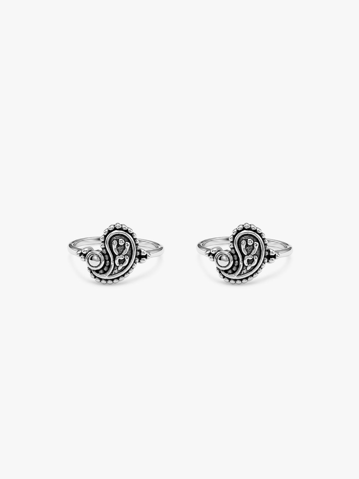 Oxidised Silver Chaitali Toe Rings