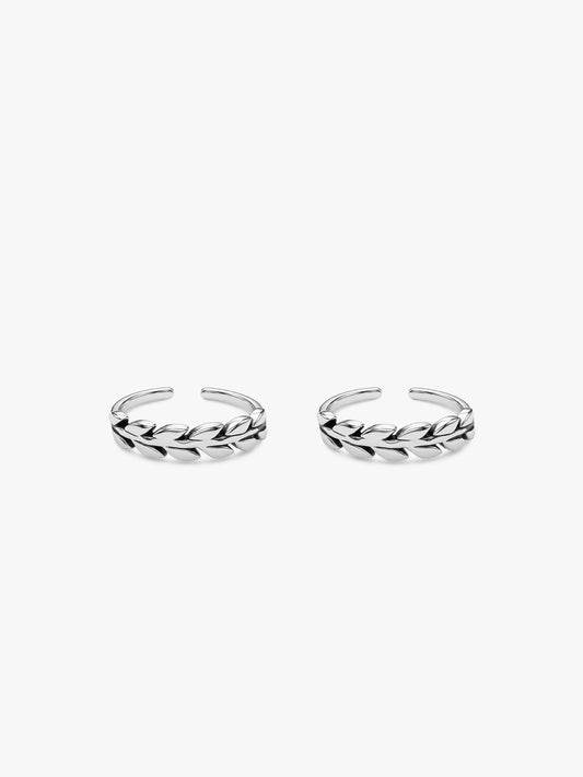 Oxidised Silver Chinmayi Toe Rings