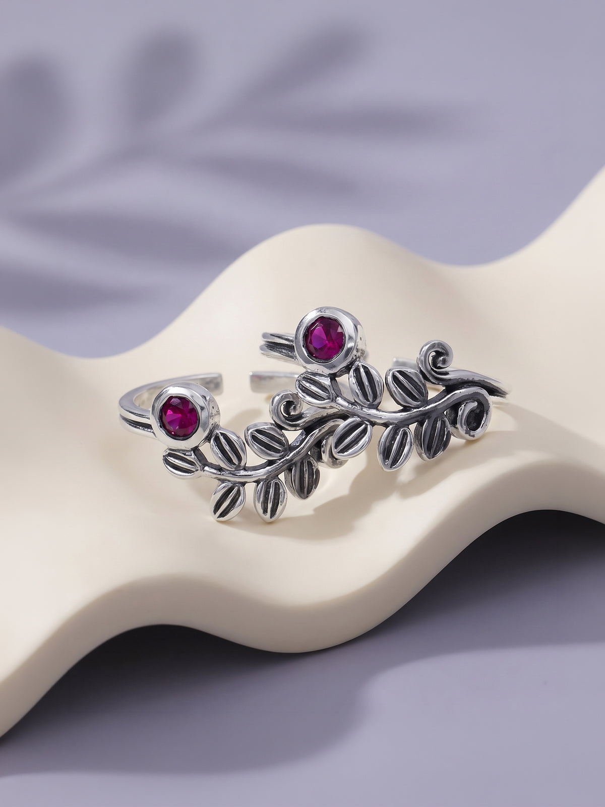 Oxidised Silver Revati Toe Rings