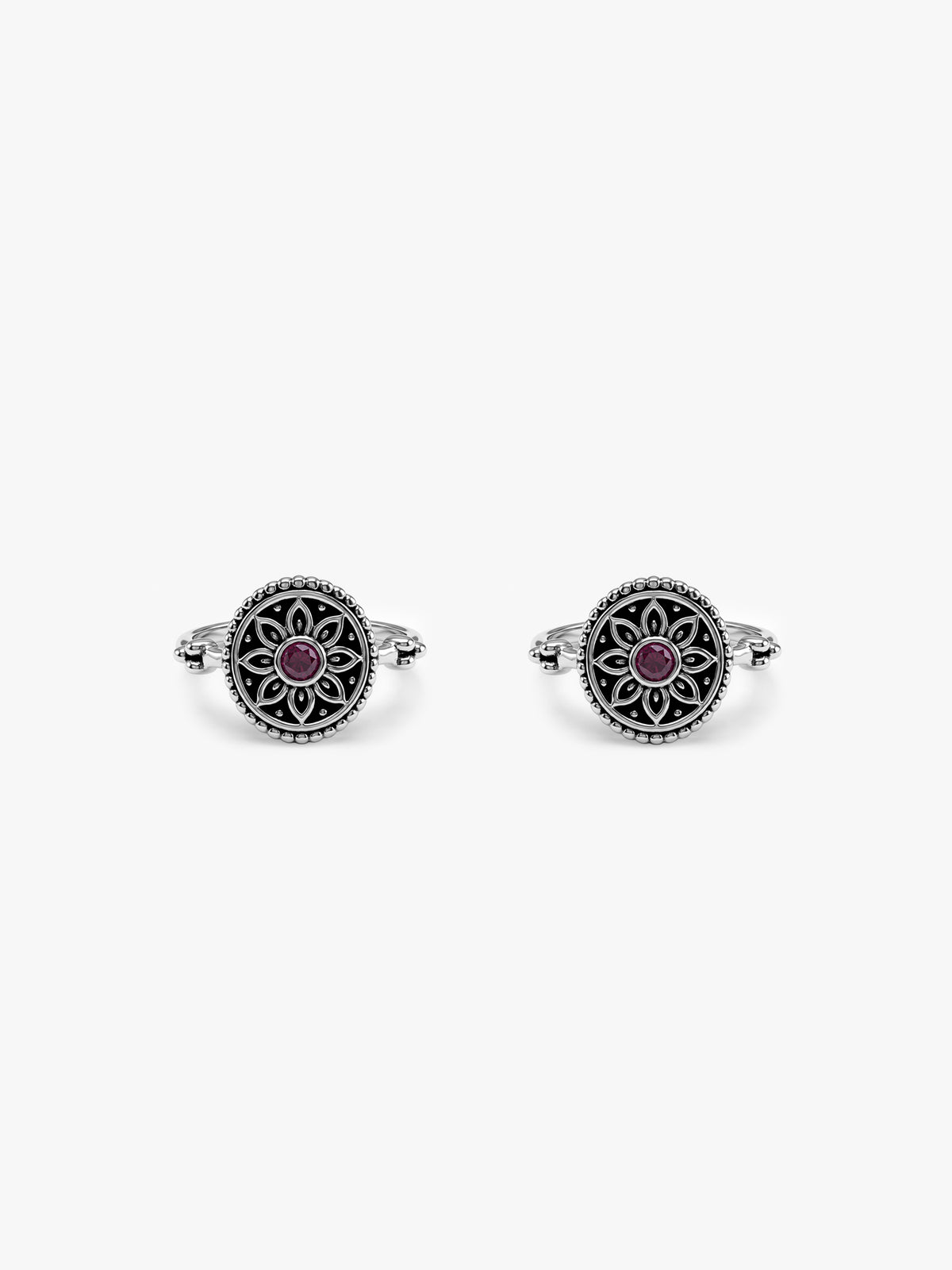 Oxidised Silver Barkha Toe Rings