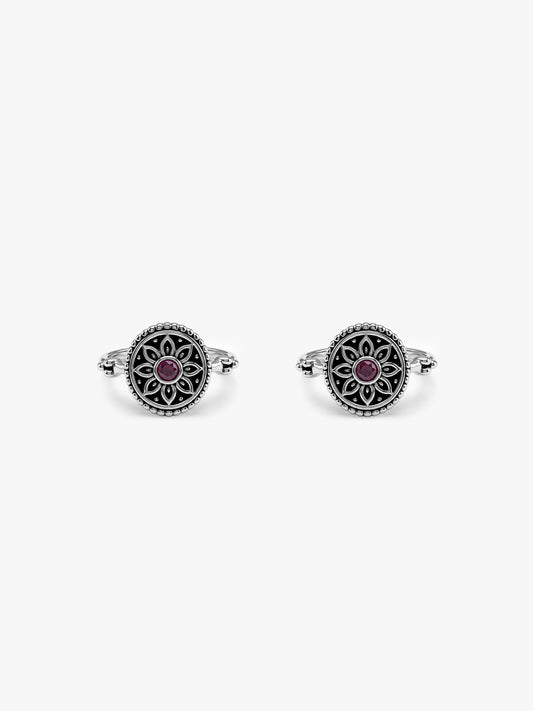 Oxidised Silver Barkha Toe Rings