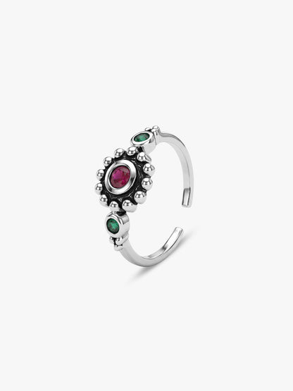 Oxidised Silver Ratna Toe Rings