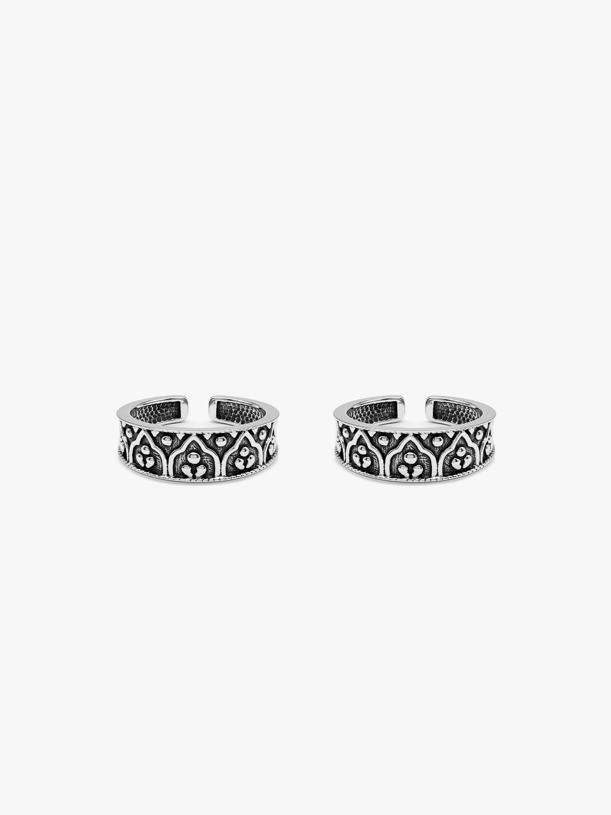 Oxidised Silver Bhumika Toe Rings